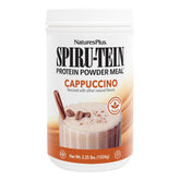 NaturesPlus SPIRU-TEIN Cappuccino, bouteille: protéine végétale pratique pour repas rapide