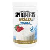 NaturesPlus SPIRU-TEIN GOLD vanille, pot: protéine végétale pratique pour repas rapides.