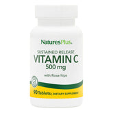 NaturesPlus Vitamine C baies d'églantier – boîte de 90 comprimés pour un soutien immunitaire potentiel.