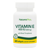 NaturesPlus vitamine E 400 UI, gelules molles pour absorption optimale