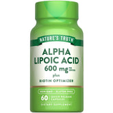 Nature's Truth Bouteille avant: acide alpha-lipoïque 600 mg pratique au quotidien.