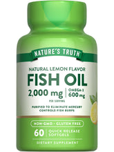 Nature's Truth huile de poisson Omega-3 2000 mg en flacon.