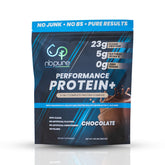nbpure Performance Protein+ dans la bouteille, récupération musculaire soutenue après l'entraînement.
