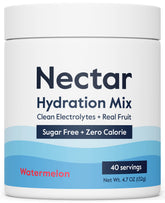 Nectar Poudre Électrolytes Pastèque emballage 40 portions, hydratation efficace sans sucre