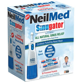 NeilMed Sinugator emballage et sachets pré-mélangés pour démarrer rapidement l'irrigation.