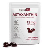 NenMaoKeNu Astaxanthine 12mg – Bouteille et gélules souples, apport antioxydant soutenu.