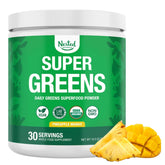 Nested Naturals Super Greens en emballage prêt à démarrer votre journée nutritive