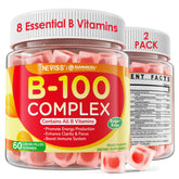 NEVISS B100 Complex Gummies emballage pratique pour énergie quotidienne.