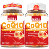 Gommes NEVISS CoQ10, emballage pratique pour une énergie quotidienne.