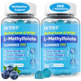 NEVISS L-methylfolate gummies boîte affichant le logo et une énergie potentielle
