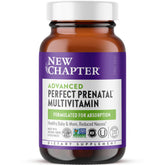New Chapter Perfect Prenatal : bouteille et caplets, formulation biologique pour soutien prénatal.