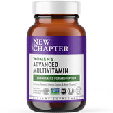 New Chapter Women’s Multivitamin en bouteille sur fond blanc, soutien nutritionnel quotidien possible.