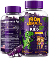 New Elements Dinosaure Fer Gummies, emballage pratique pour les enfants.