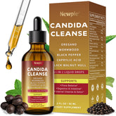 Newpie Candida Cleanse: bouteille-gouttes, pratique pour le soutien digestif quotidien.