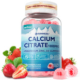 Nextdia Calcium Citrate 1000 mg, bouteille de bonbons gélifiés soutenant les os et les dents