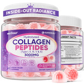 Nextdia Collagen Gummies dans la bouteille, soutien beauté quotidien pour peau et cheveux.