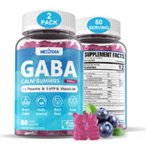 Nextdia GABA Gommes 500 mg boîte sans sucre, calment l'esprit et soutiennent la concentration.
