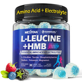 Nextdia HMB et L-Leucine bonbons gélifiés : pack visuel, pratique pour l'entraînement.