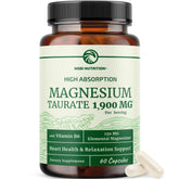 Nobi Nutrition Magnesium Taurate 1900mg, dose quotidienne favorisant la détente.