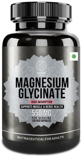 Noble Nature Magnésium Glycinate 550 mg — bouteille prête à l’emploi.