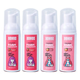 NOHOO dentifrice mousse sans fluor fraises — texture douce adaptée aux dents sensibles des enfants.