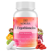 Nokuba L-Ergothioneine, bouteille de capsules et hydratation potentielle de la peau