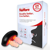 NoMore – lumière rouge ciblant le nez pour confort nasal quotidien.
