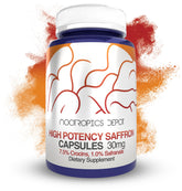 Nootropics Depot capsules safran 30 mg, haute puissance, usage quotidien potentiel.