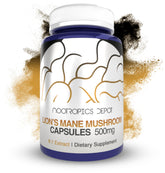 Nootropics Depot, crinière de lion, gélules 500 mg pour l’usage quotidien.