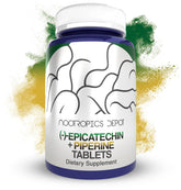 Nootropics Depot Épicatechine, emballage visible, soutien énergie et concentration.