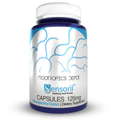 Gelules Sensoril Ashwagandha 125 mg, soutien énergie et clarté mentale potentiels.