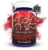 Nootropics Depot Tongkat Ali, capsules en gros plan, soutien potentiel d'énergie et d'endurance