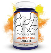 Nootropics Depot Vitamine D3 + K2 avec Vitamine C, emballage simple et pratique.
