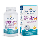 Nordic Naturals Complete Omega-D3 bouteille citron, soutien quotidien à la vitalité et au bien-être.