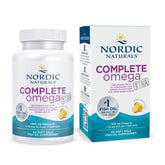 Nordic Naturals Complete Omega Xtra – bouteille citron, goût frais et absorption potentielle.