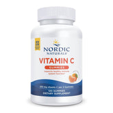Nordic Naturals gommes vitamine C tart-tangerine en bouteille, goût agréable, soutien potentiel du système immunitaire.