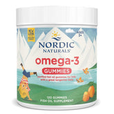 Gommes oméga-3 Nordic Naturals Tangerine dans la boîte, plaisir sain au quotidien.