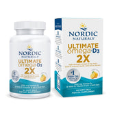 Nordic Naturals Ultimate Omega 2X - Bouteille visible, soutien potentiel au bien-être quotidien.