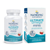 Nordic Naturals Ultimate Omega Minis saveur fraise, gélules faciles à avaler pour l'apport oméga-3.