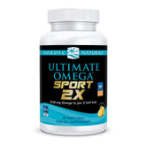 Nordic Naturals Ultimate Omega Sport 2X, bouteille citron, soutien potentiel pour le cœur et la récupération.