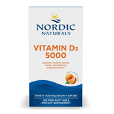 Nordic Naturals Vitamine D3 5000, gélules mini orange dans la bouteille, soutien potentiel des os.