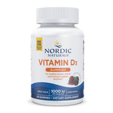Gommes D3 Nordic Naturals baies sauvages, bouteille, soutien potentiel à l'apport quotidien.