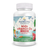 Gommes D3 Nordic Naturals pour enfants au goût pasteque-sauvage, soutien potentiel des os