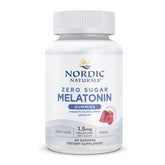 Nordic Naturals Zero Sugar Mélatonine Gomme Framboise – Bouteille, soutien potentiel au sommeil nocturne