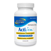 ActiFEM de NORTH AMERICAN HERB & SPICE – capsules: soutien potentiel à l'équilibre hormonal féminin.