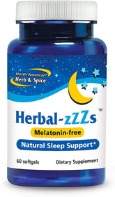NORTH AMERICAN HERB & SPICE Herbal-zzZs: bouteille prête pour une routine nocturne apaisante.