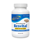 Resvital bouteille 90 capsules, format pratique pour un apport quotidien en antioxydants.