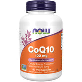 NOW CoQ10: bouteille apparente, soutien potentiel à l'énergie cellulaire.