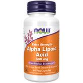 NOW Foods acide alpha-lipoïque, bouteille, soutien antioxydant potentiel au quotidien.