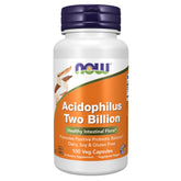 NOW Foods Acidophilus, bouteille de gélules végétales pour soutenir une flore intestinale équilibrée.